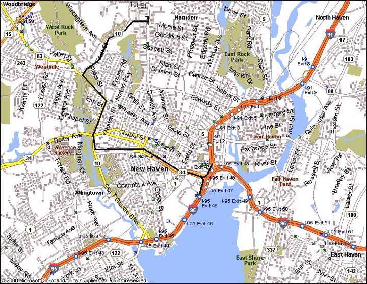 map from Route I-95